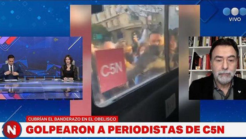 Cristina Pérez intentó culpar a Alberto de la agresión a C5N y Sietecase la paró en vivo