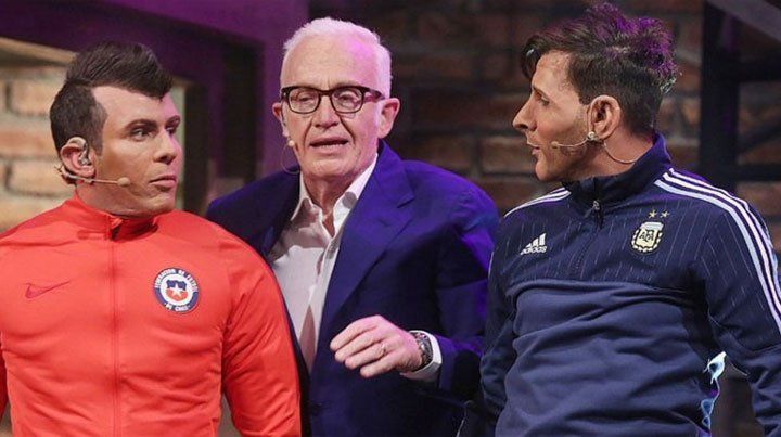 Otra genial imitación de Martín Bossi: Messi y Medel casi se van a las manos