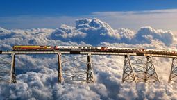 Una postal fabulosa del Tren de las Nubes, una de las obras ferroviarias más grandes de Sudamérica. Foto: Turismo Salta