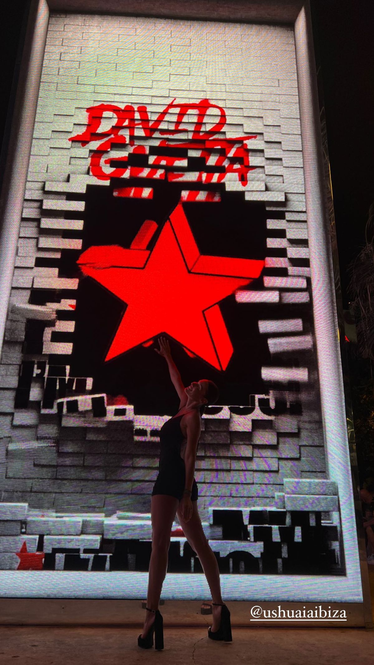 El look de Pampita para el show de David Guetta.