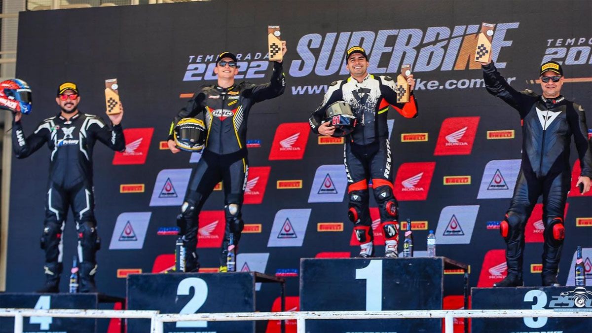 Franco Pandolfino fue segundo en el Superbike de Brasil.