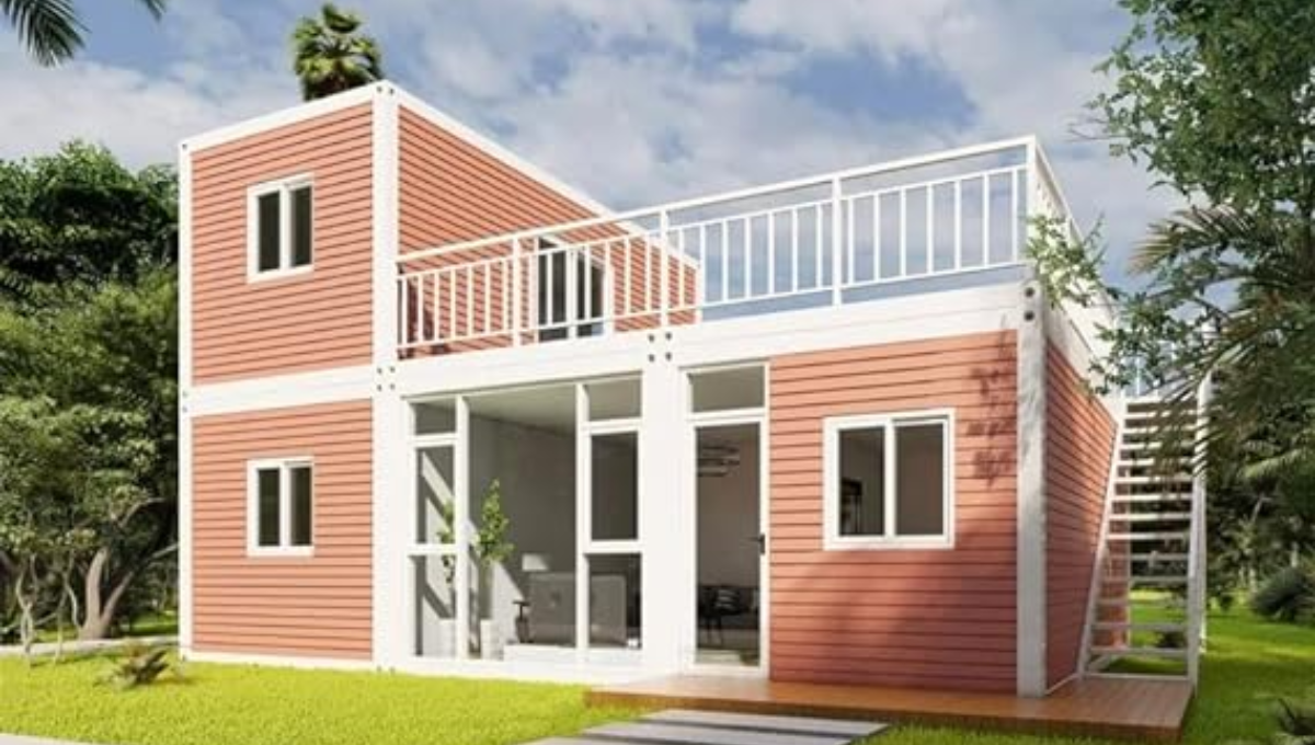 Dos pisos y cobertizo, la casa prefabricada que se vende por menos de 7.500 dólares