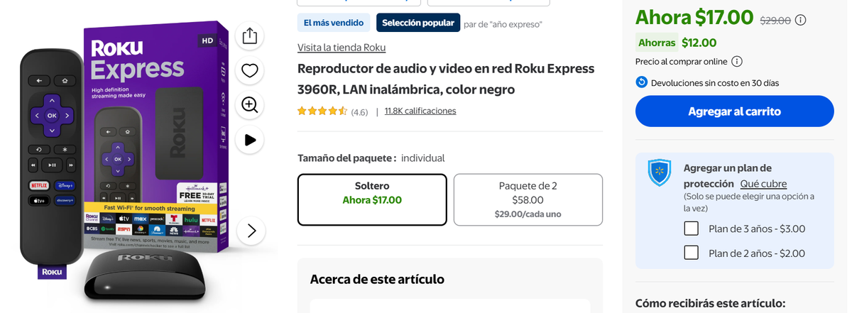 Roku TV Express de oferta en Walmart. Roku TV Express de oferta en Walmart.