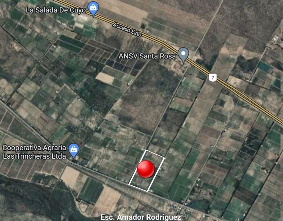 La ubicación del nuevo basural de Santa Rosa según documentación aportada por ediles de Cambia Mendoza.