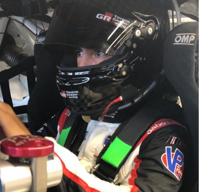 Julián Santero durante lo ensayos en Daytona.