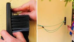Si tenés un cepillo de escoba viejo, tenés un tesoro: cómo hacer un tender para colgar la ropa en la pared