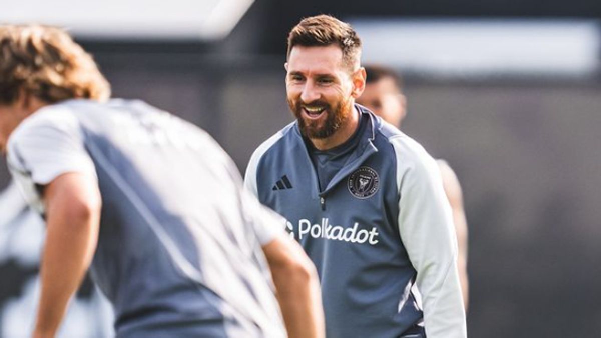 Messi en la previa del partido de este sábado ante New England.