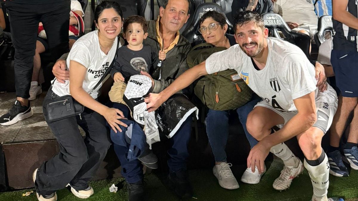 Diego Mondino estaba con su familia el d&iacute;a de la final ante Deportivo Madryn en el estadio de Platense.