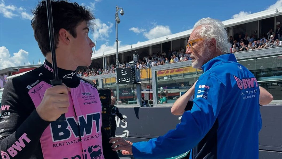 Franco Colapinto y Flavio Briatore.
