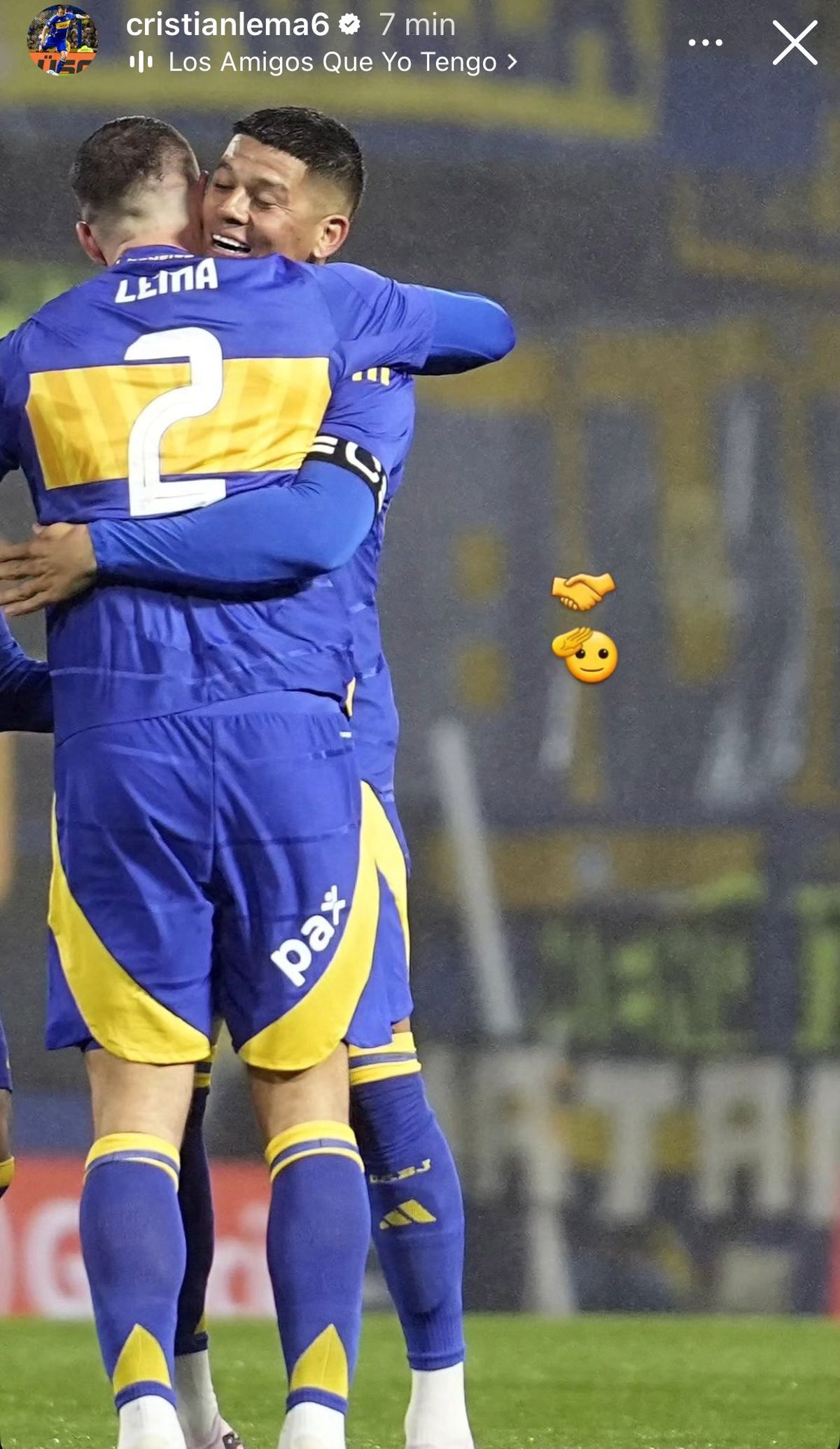 Cristian Lema despidi&oacute; a Marcos Rojo tras su salida de Boca.
