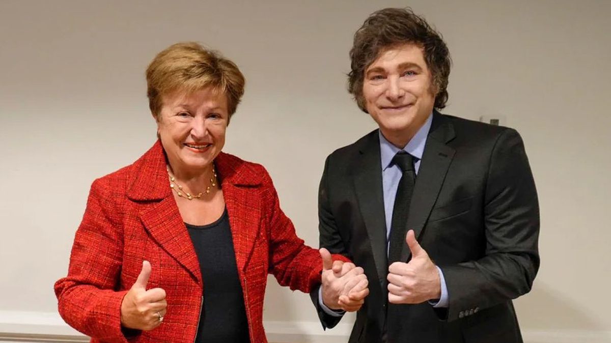 Kristalina Georgieva y Javier Milei.