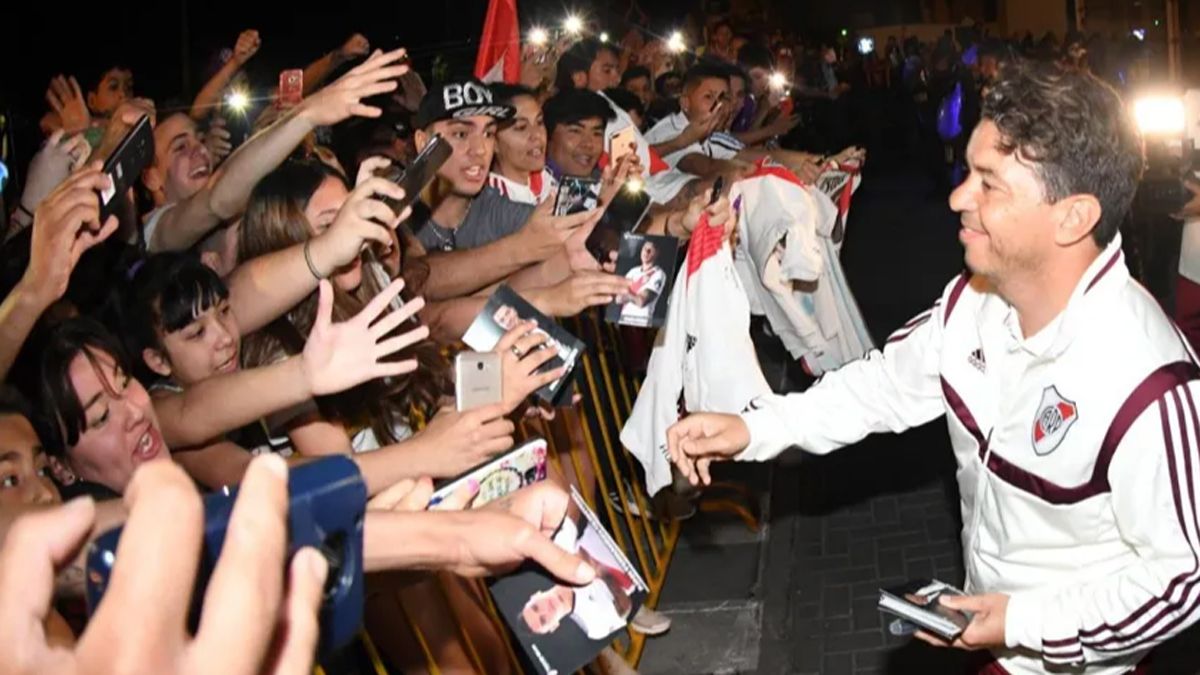 Marcelo Gallardo ganó tres títulos con River Plate en Mendoza.