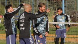 Leo Messi cumplió su primer entrenamiento con la Selección en Ezeiza