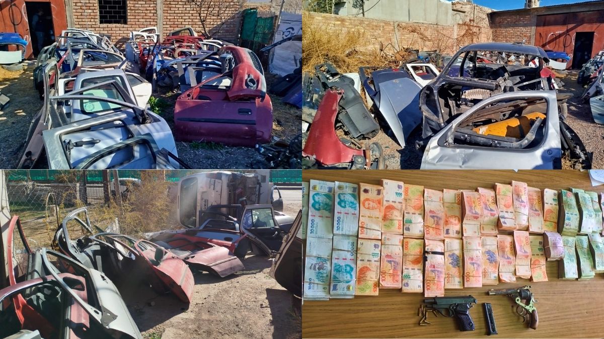 Las autopartes que se encontraron en el desarmadero clandestino de Maipú. Las autopartes que se encontraron en el desarmadero clandestino de Maipú.