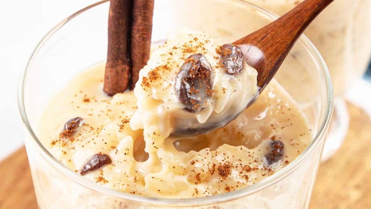 Recetas: arroz con leche cremoso con 4 ingredientes.
