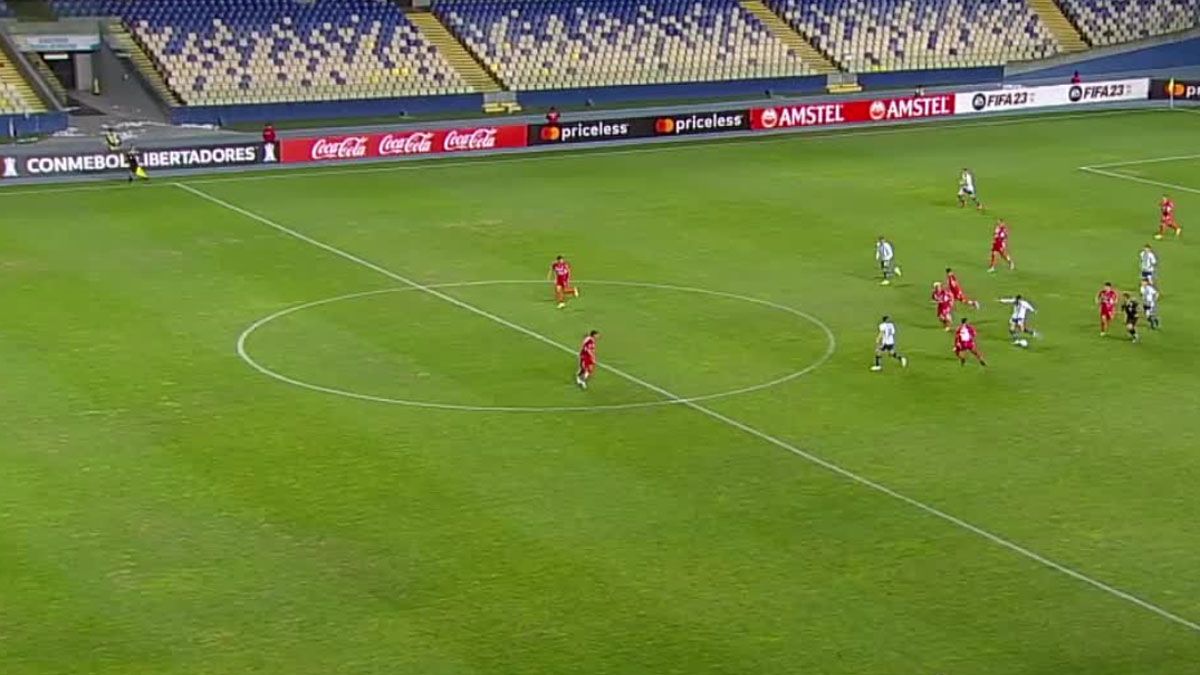 El lugar desde donde Matías Rojas marcó el golazo de Racing ante Ñublense por la Copa Libertadores