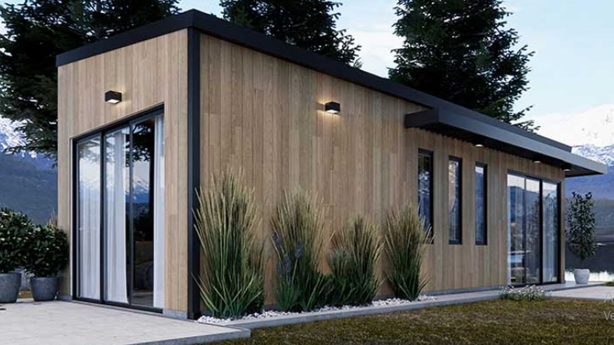 Casa modular de 29 m2 que venden en Mercado Libre.