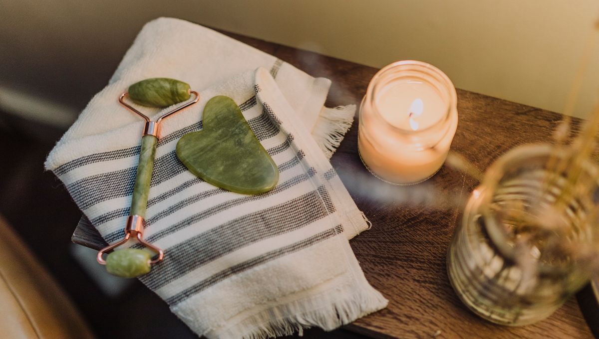 Rodillo de Jade y masajeador Gua-Sha. Rodillo de Jade y masajeador Gua-Sha. 