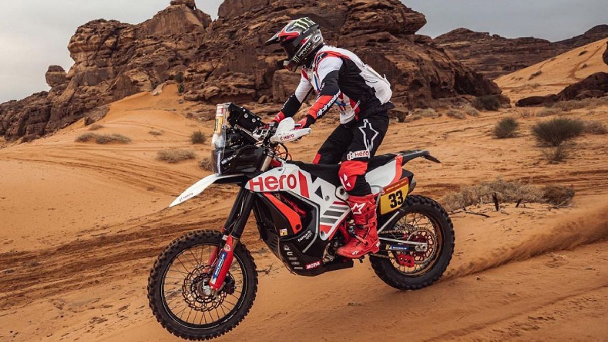 Franco Caimi, a toda velocidad en el Rally Dakar 2023.