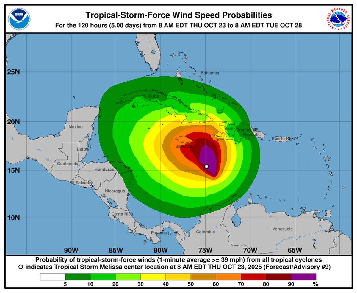 Alerta máxima: Florida en peligro de encontrarse con el huracán Melissa