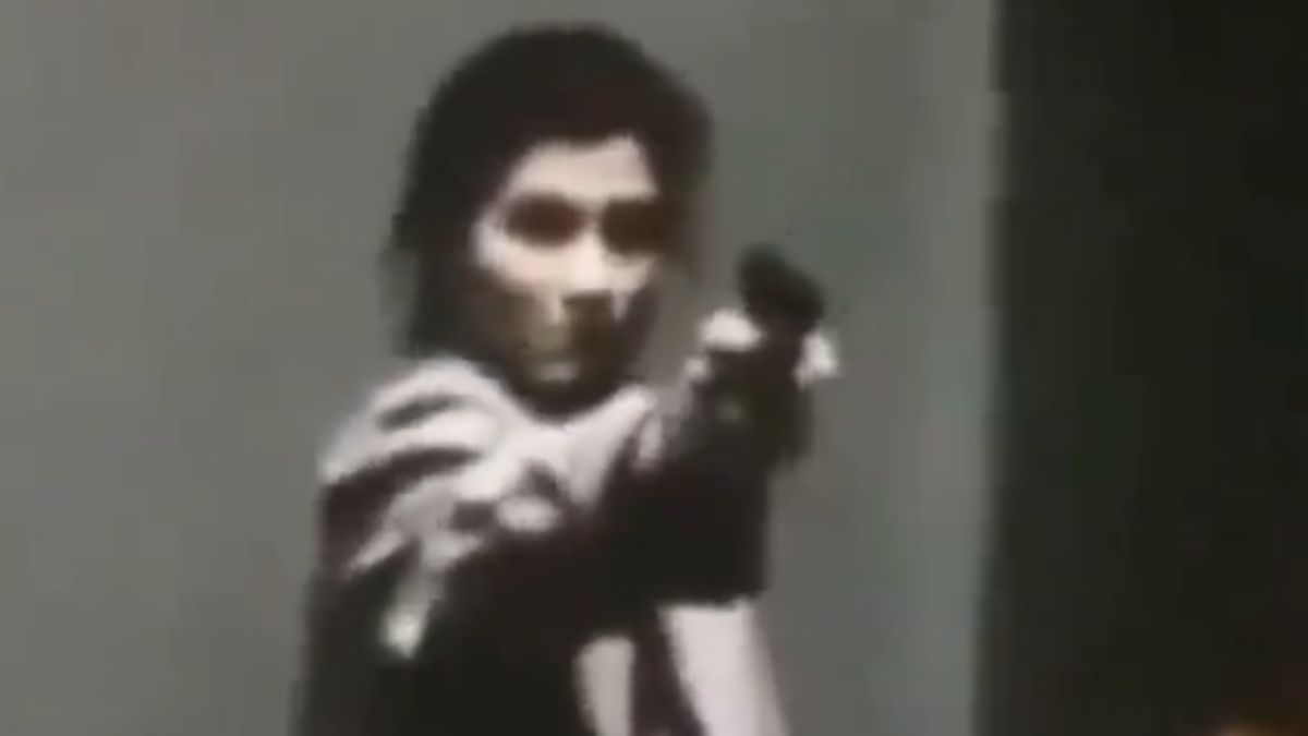 La escena que se recreó sobre el crimen en una película.