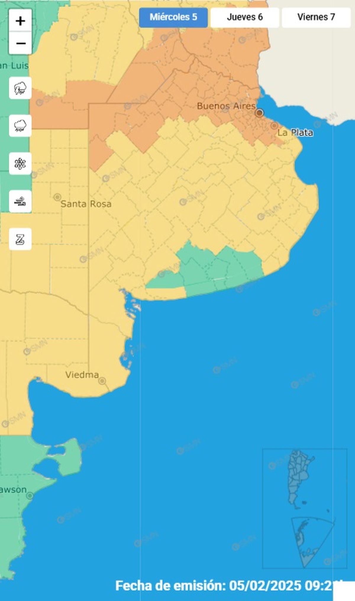  La alerta naranja se encuentra en otras provincias. La alerta naranja se encuentra en otras provincias.