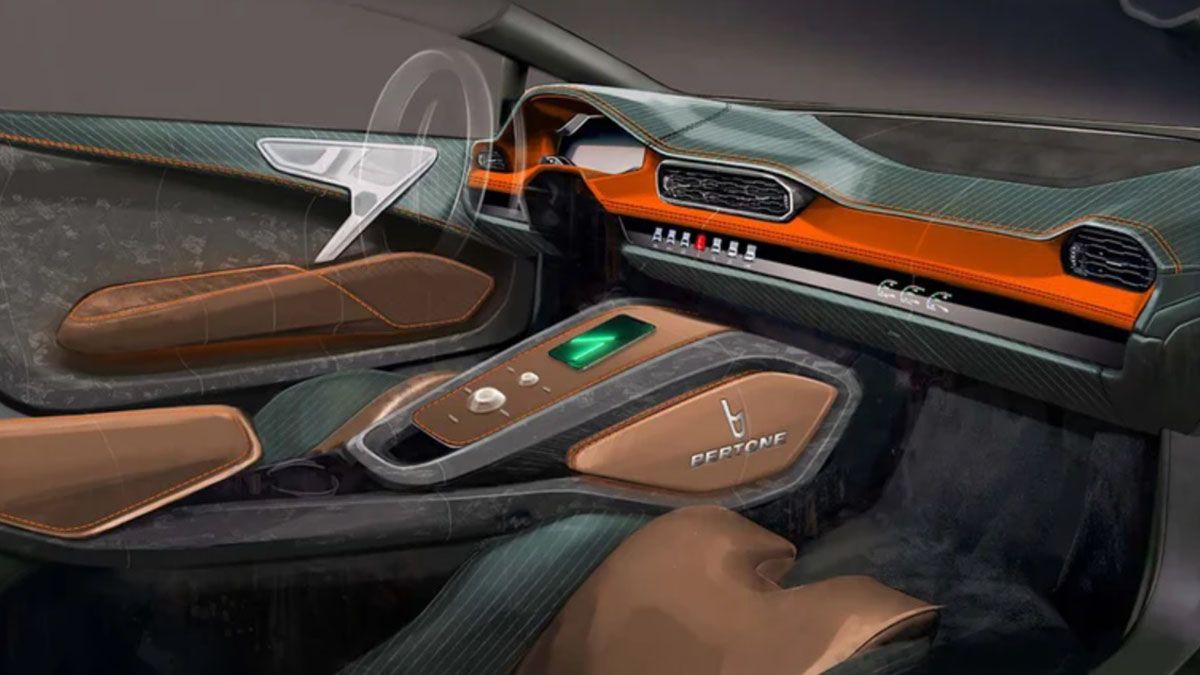 Poco se sabe del interior del Bertone GB110. Sólo se han conocido algunos bocetos y escasa información
