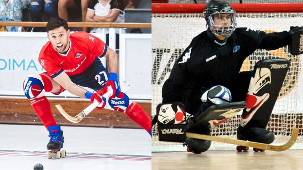 Lucas Martínez y Valentín Grimalt, dos abonados en la Selección argentina de hockey sobre patines.