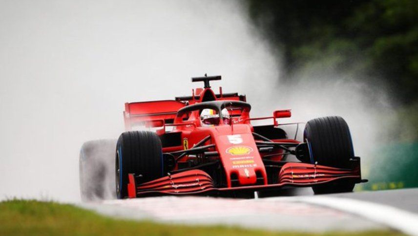 En Hungría, bajo la lluvia, Vettel hizo el mejor tiempo de la jornada