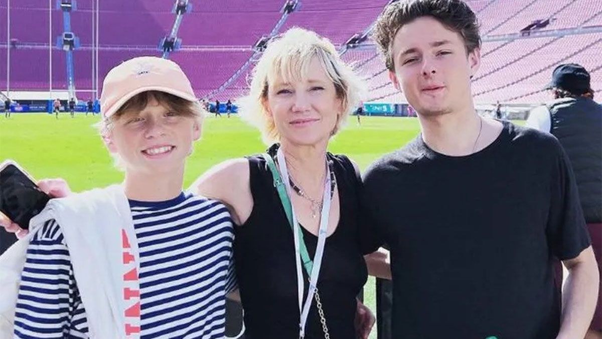 Anne Heche junto a sus hijos, Atlas y Homer Laffoon.