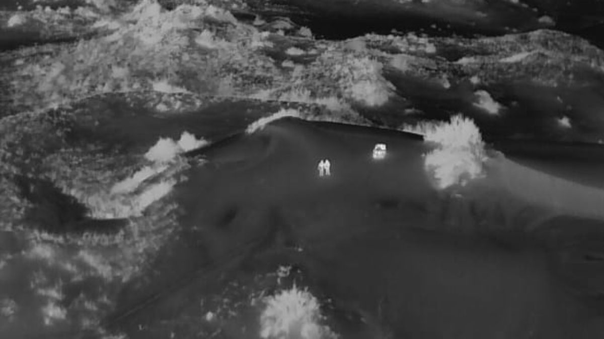 La Policía utilizó un drone con cámara térmica para localizar a una mujer que se había perdido en las Dunas de El Nihuil