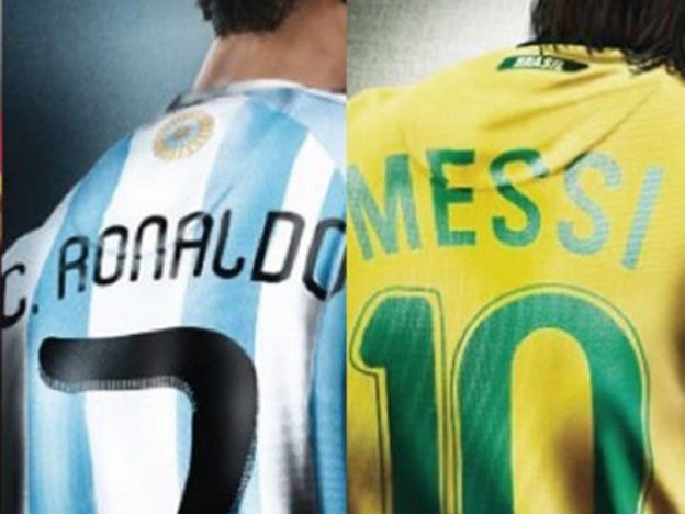Messi, con la camiseta de Brasil