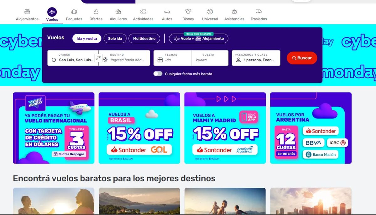 CyberMonday en despegar.com CyberMonday en despegar.com