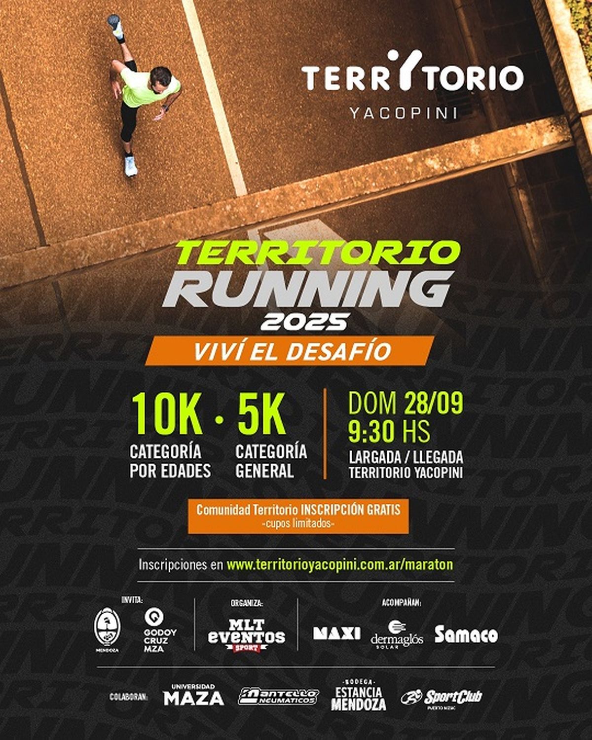 La carrera contará con las distancias de 10K y 5K en categorías generales y por edades para damas y varones. La carrera contará con las distancias de 10K y 5K en categorías generales y por edades para damas y varones.