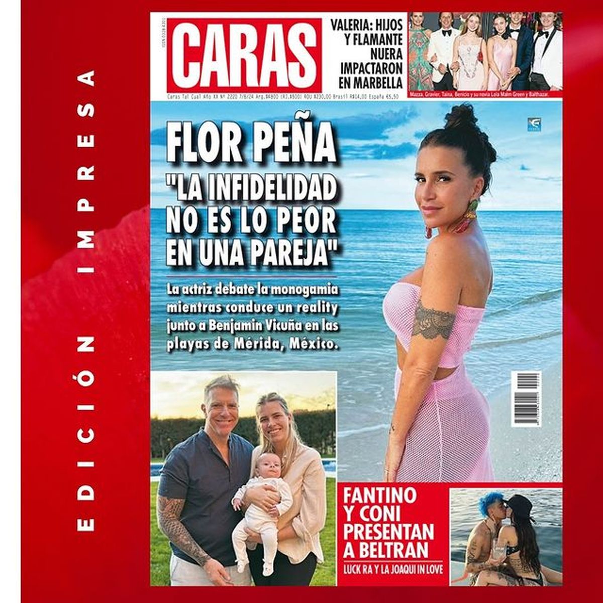 A sus 49 años Florencia Peña se suma a las transparencias de red en clave Barbiecore y paraliza las playas del Caribe.