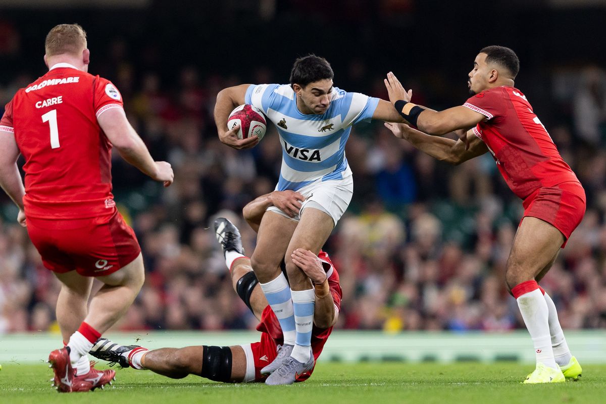 Santiago Carreras jug&oacute; de full back y fue el pateador de Los Pumas ante Gales.