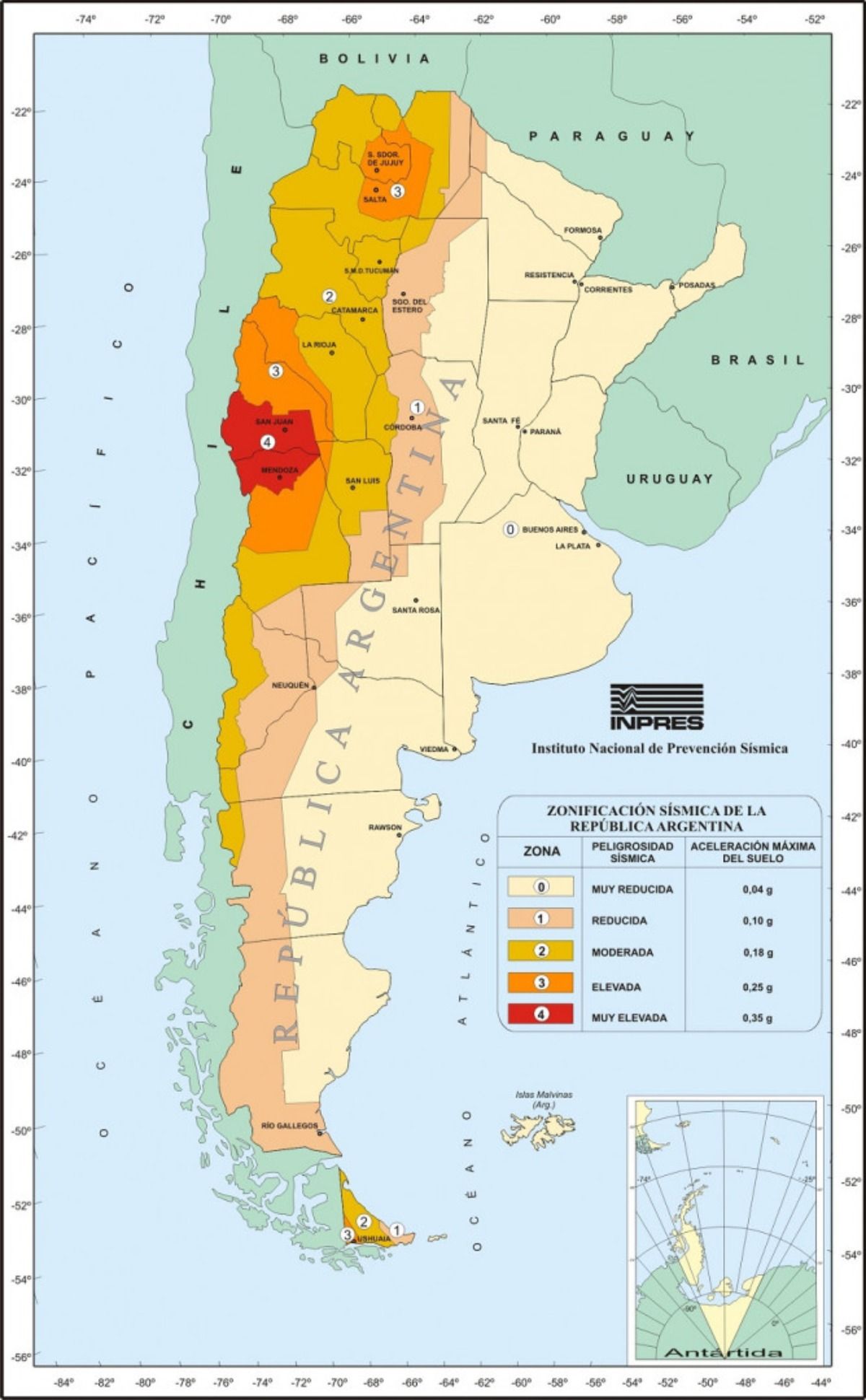 El mapa de zonificación sísmica puede consultarse en https://www.argentina.gob.ar/inpres/ingenieria-sismorresistente/zonificacion-sismica. El mapa de zonificación sísmica puede consultarse en https://www.argentina.gob.ar/inpres/ingenieria-sismorresistente/zonificacion-sismica.