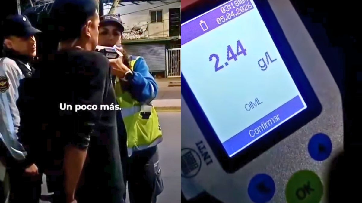 El conductor alcoholizado tenía más de 2 gramos en sangre.