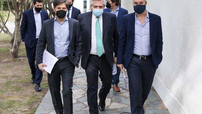 Alberto Fernández convocó al jefe de Gobierno porteño, Rodríguez Larreta, y al gobernador bonaerense Axel Kicillof, por el aumento de contagios de Covid-19. Foto: NA.