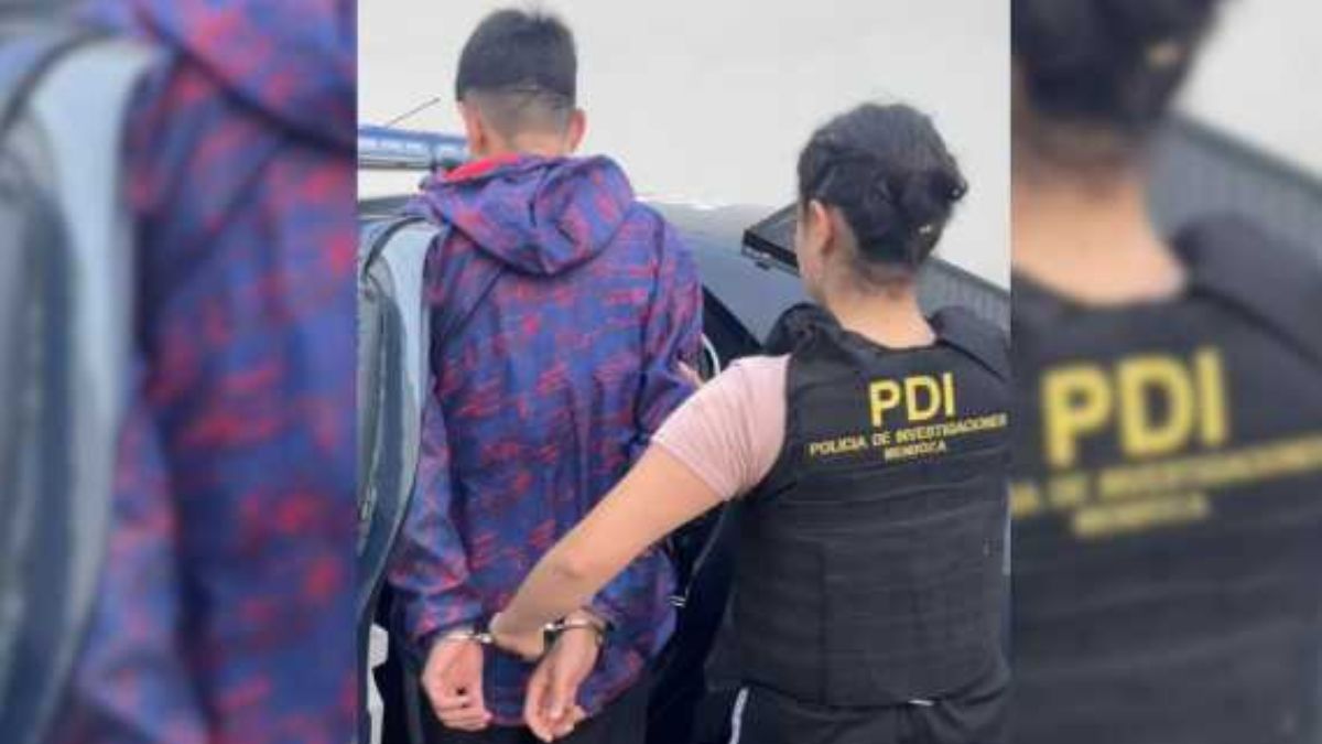 El criminal juvenil cuando fue detenido.