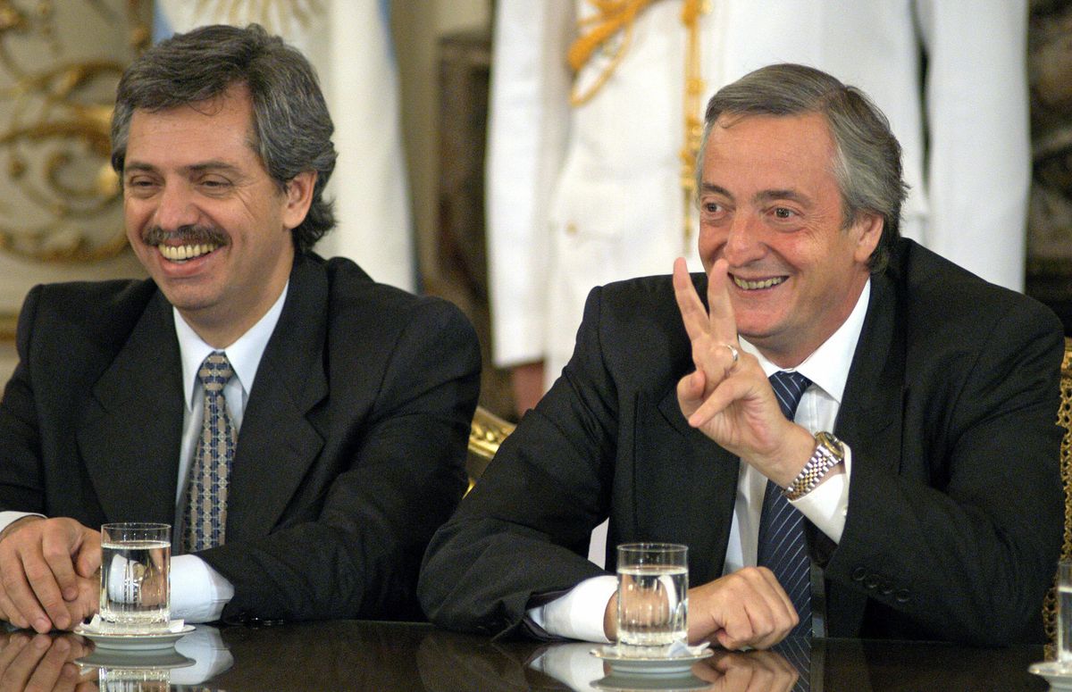 Alberto Fernández cuando fue jefe de Gabinete de Néstor Kirchner.