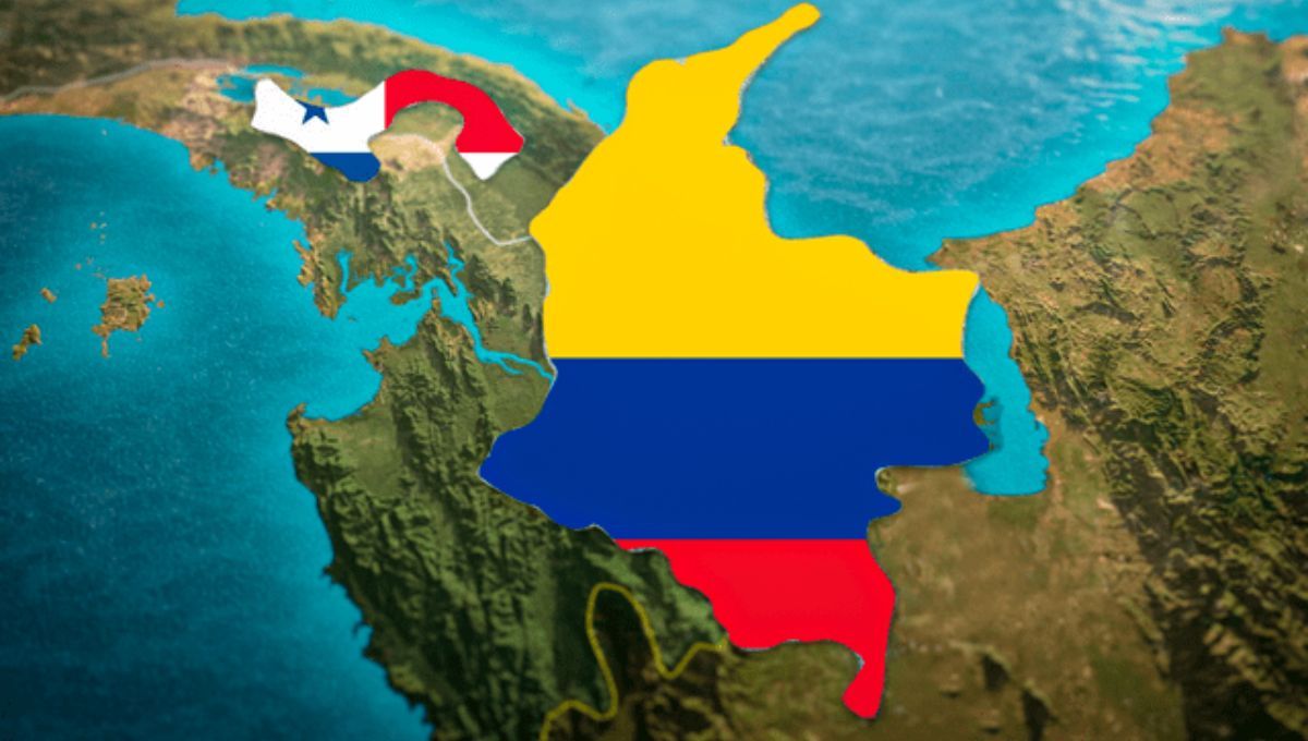 Mapa resaltando a Colombia y Panamá Mapa resaltando a Colombia y Panamá