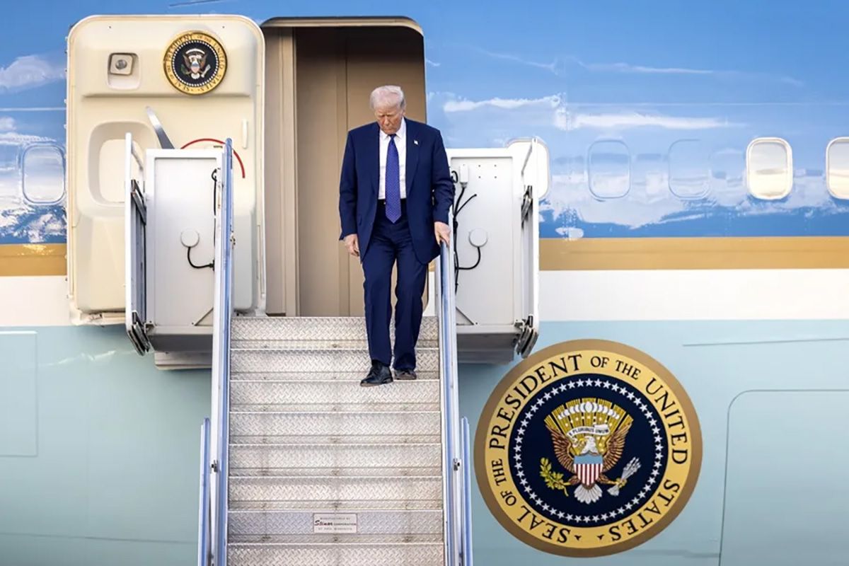 Donald Trump confirmó que el gobierno de Estados Unidos planea aceptar un avión de lujo, un regalo multimillonario de Qatar, para usarlo como Air Force One. Crédito: EFE/ Cristóbal Herrera.