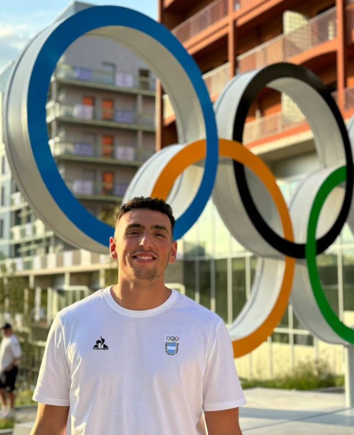 Andrés Moyano en la villa de los Juegos Olímpicos París 2024.