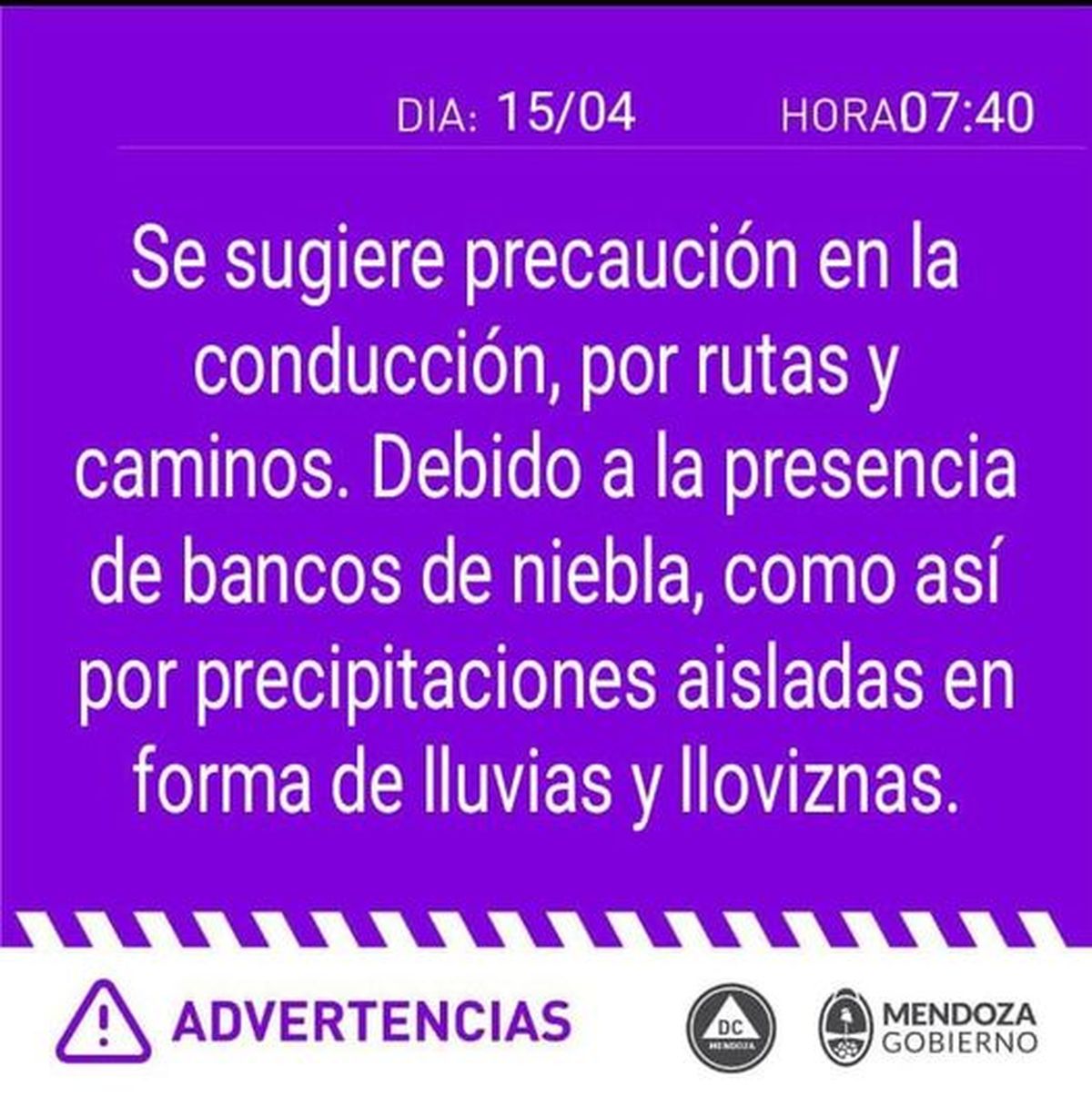 Alerta de Defensa Civil. Alerta de Defensa Civil.