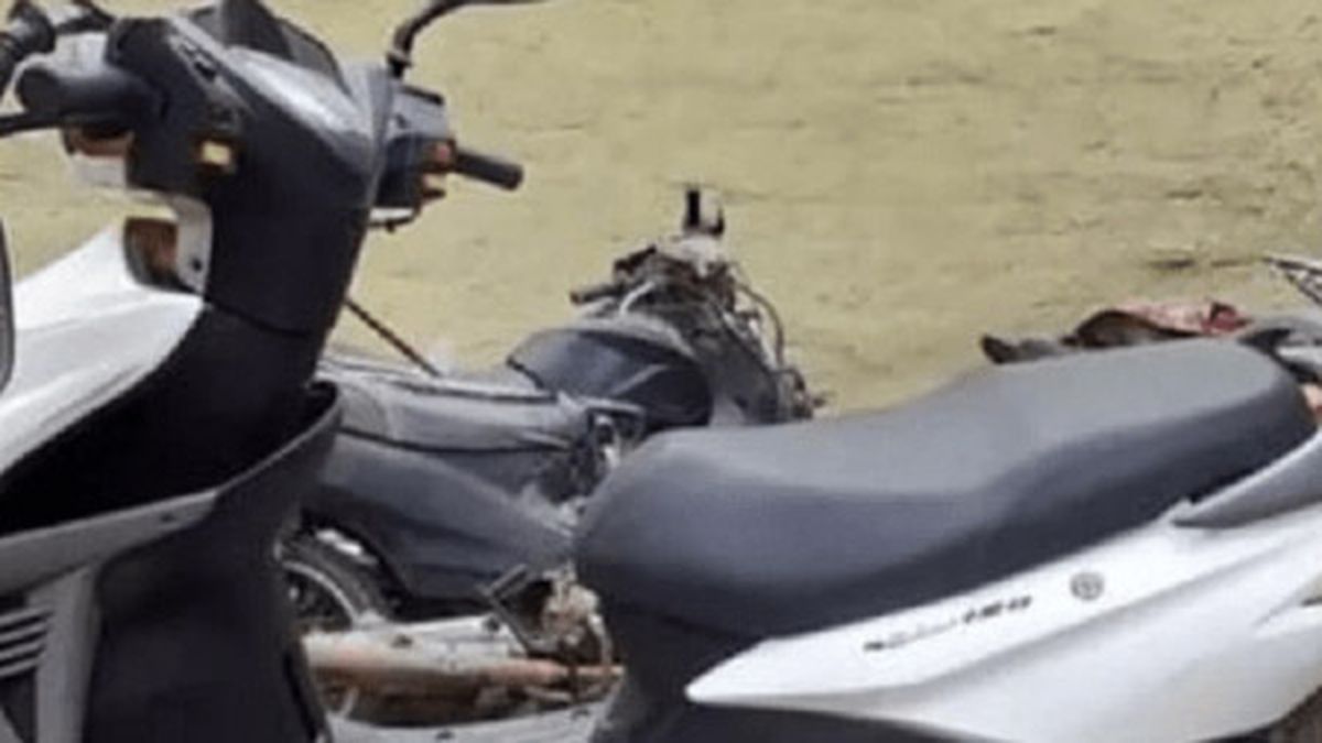 La motocicleta prácticamente no sufrió daños.