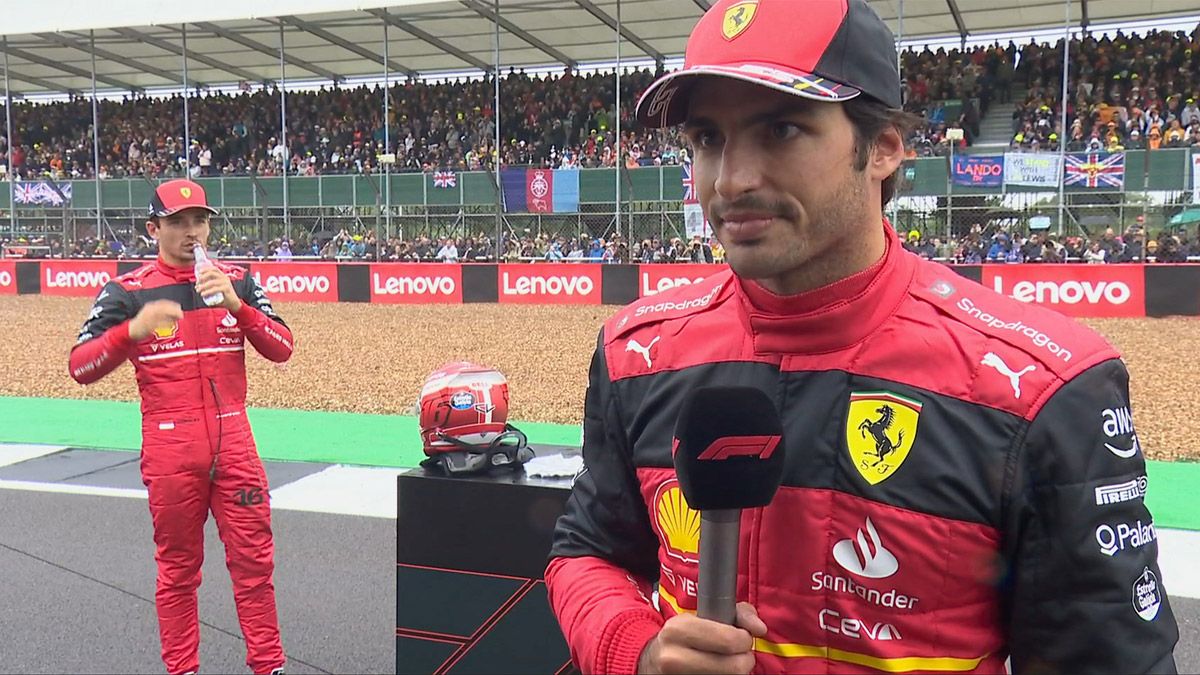 Carlos Sainz (Ferrari) declara ante la prensa
