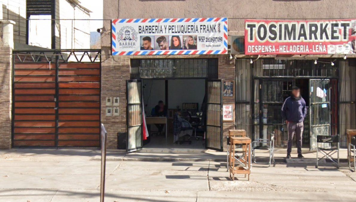 La peluquería donde ocurrió el robo en Guaymallén.