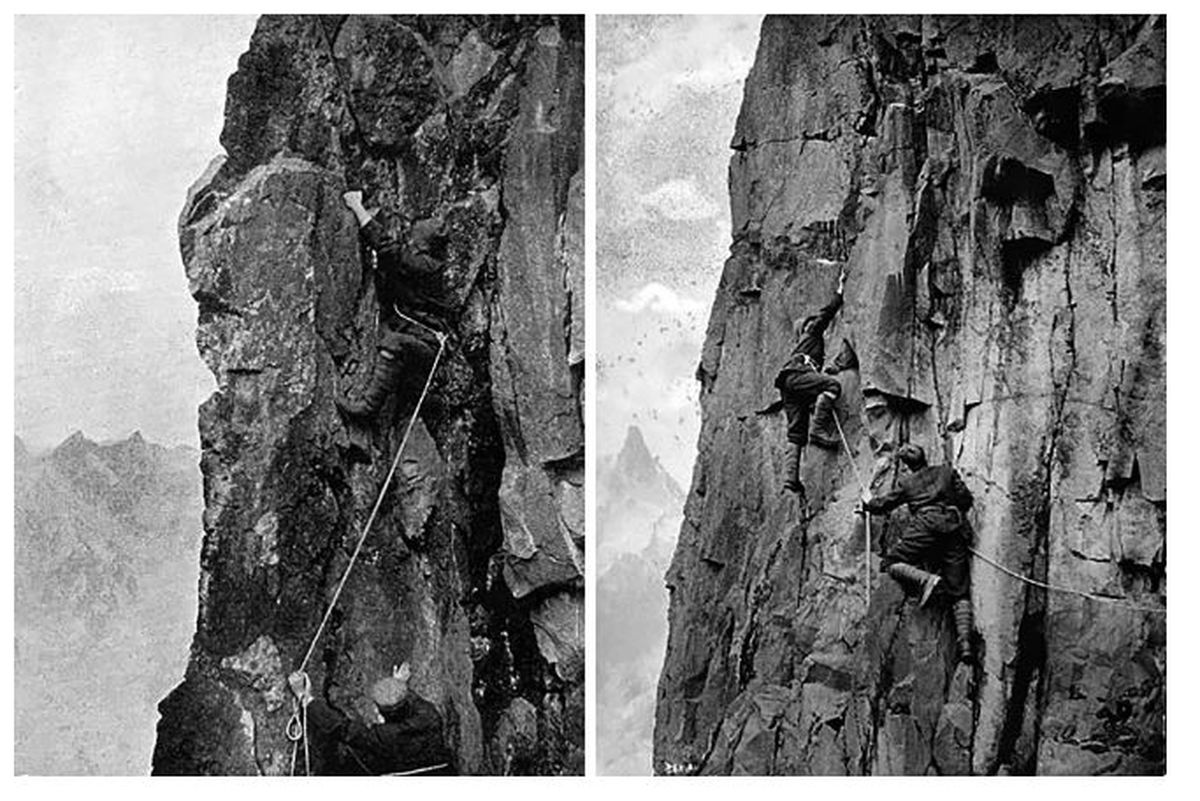 Matías Zurbriggen en prácticas de ascenso. 