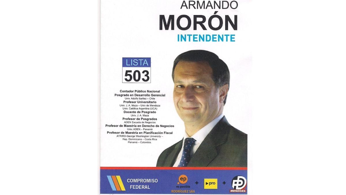 Armando Morón fue candidato a intendente en Junín.